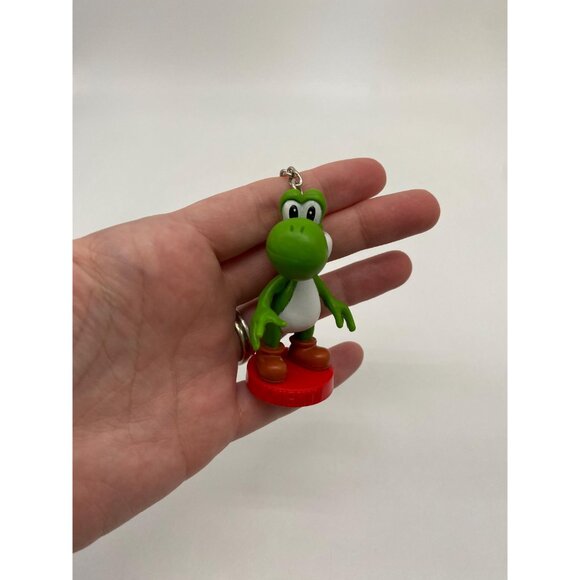 Upcycled Nintendo Yoshi Chess Piece Keychain: Vintage Toy Charm for Purses & Bag - Picture 4 of 4